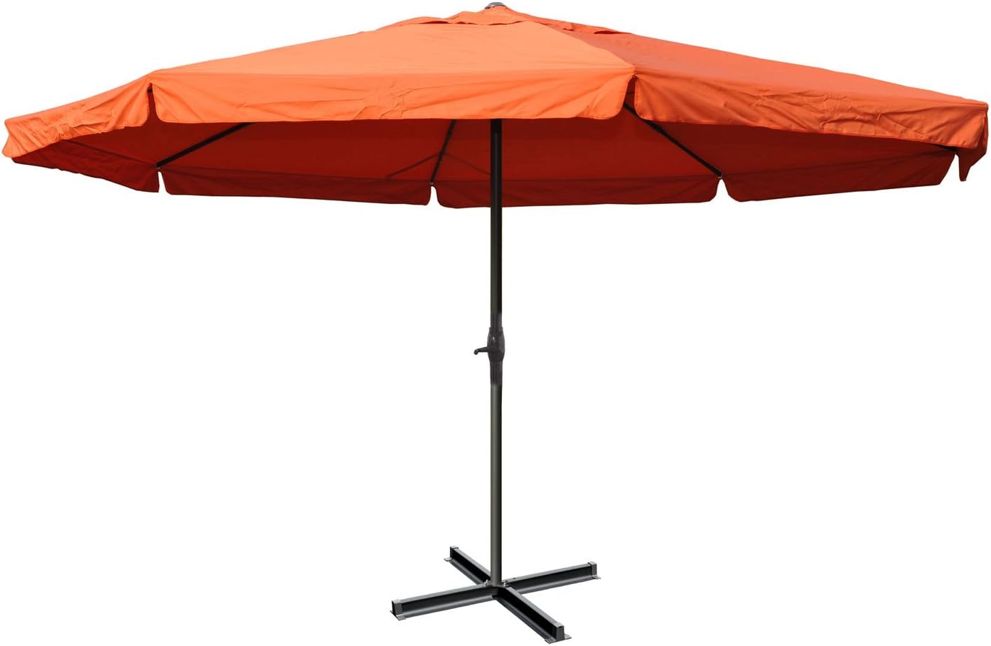 Sonnenschirm Meran Pro, Gastronomie Marktschirm mit Volant Ø 5m Polyester/Alu 28kg ohne Ständer