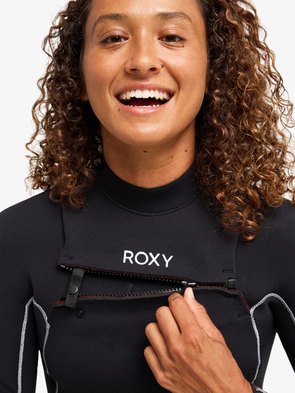 4/3 Elite Xtra Stretch Combinaison de surf zip poitrine Noir Femme