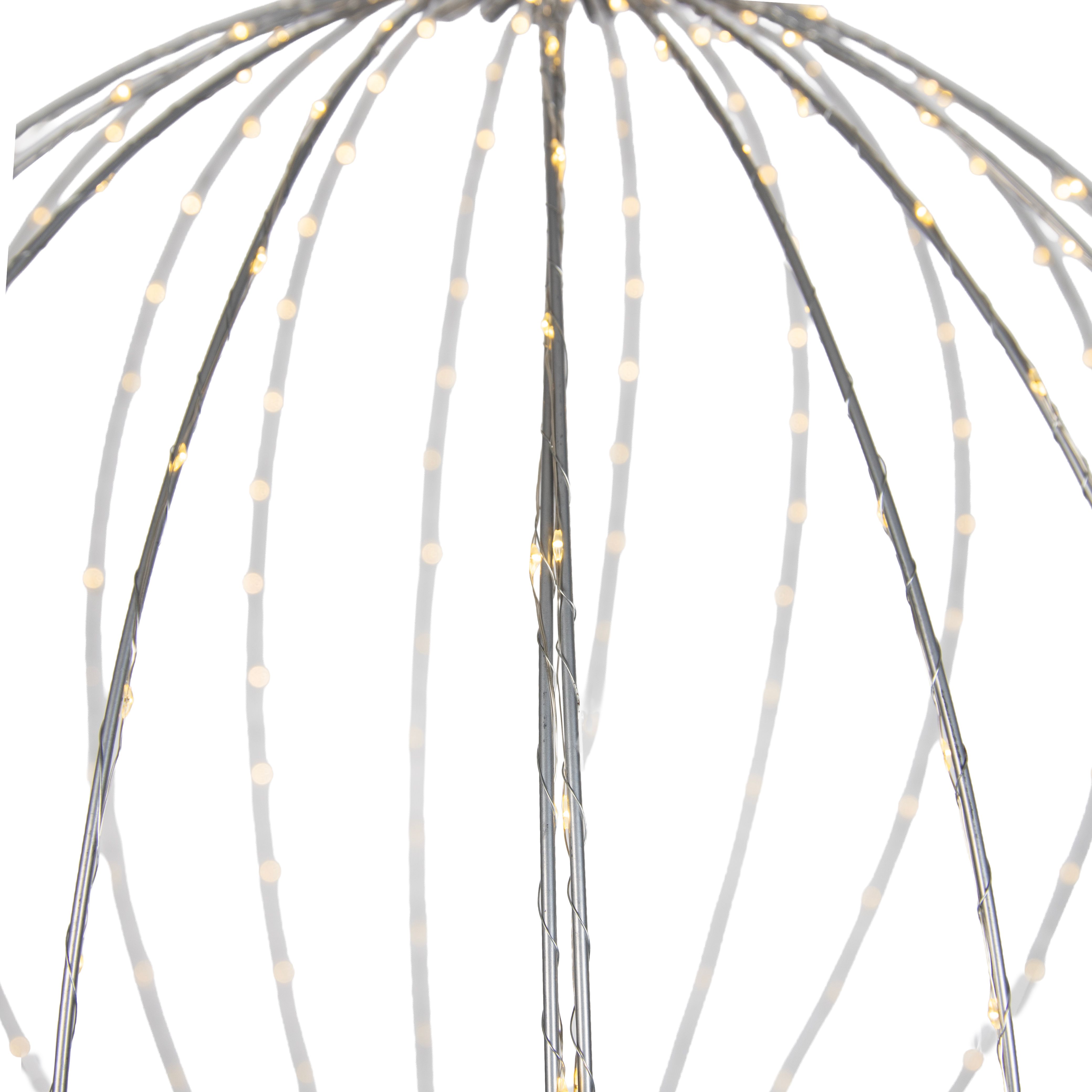 Kerst hanglamp bal wit 60cm incl. LED met timer IP44 - Nobi