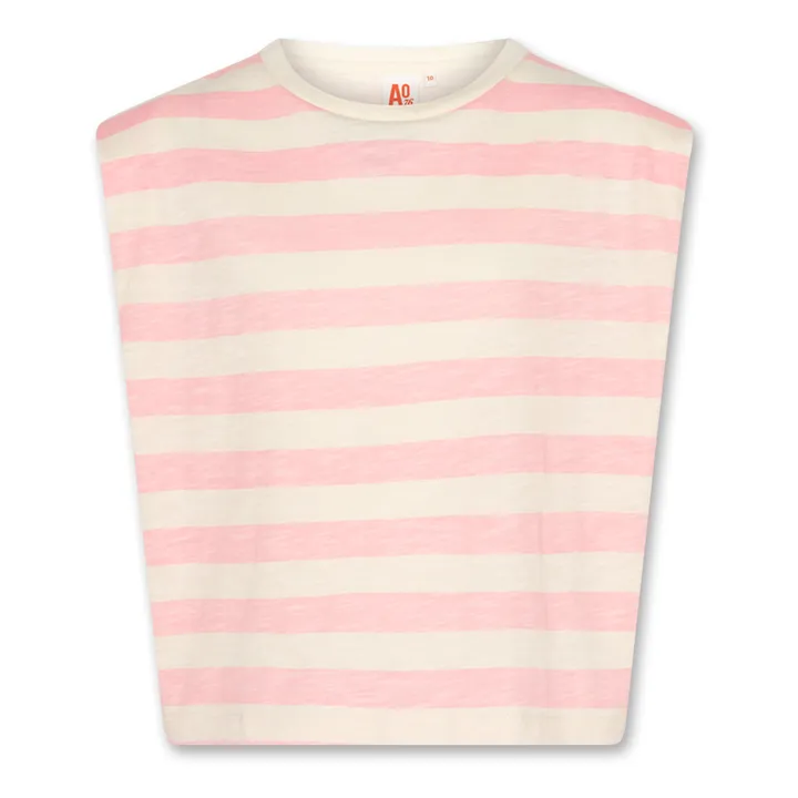 AO76 T-shirt Lora Rayé | Rose