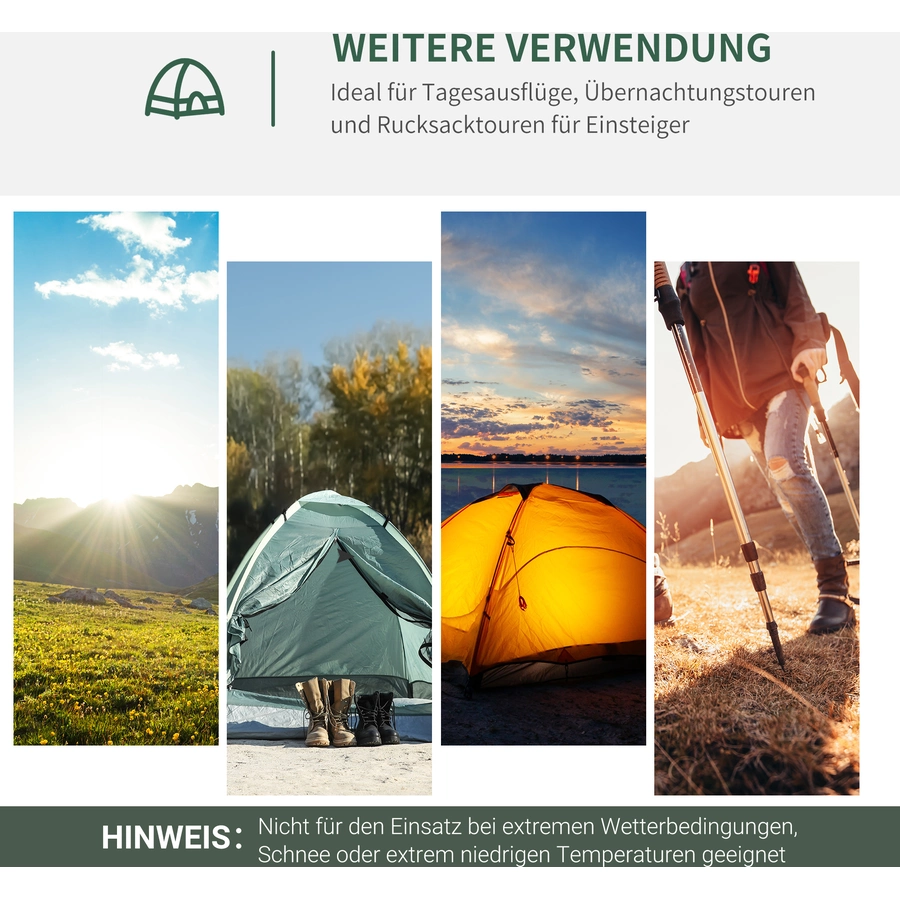 Outsunny Campingzelt mit Meshfenster grau