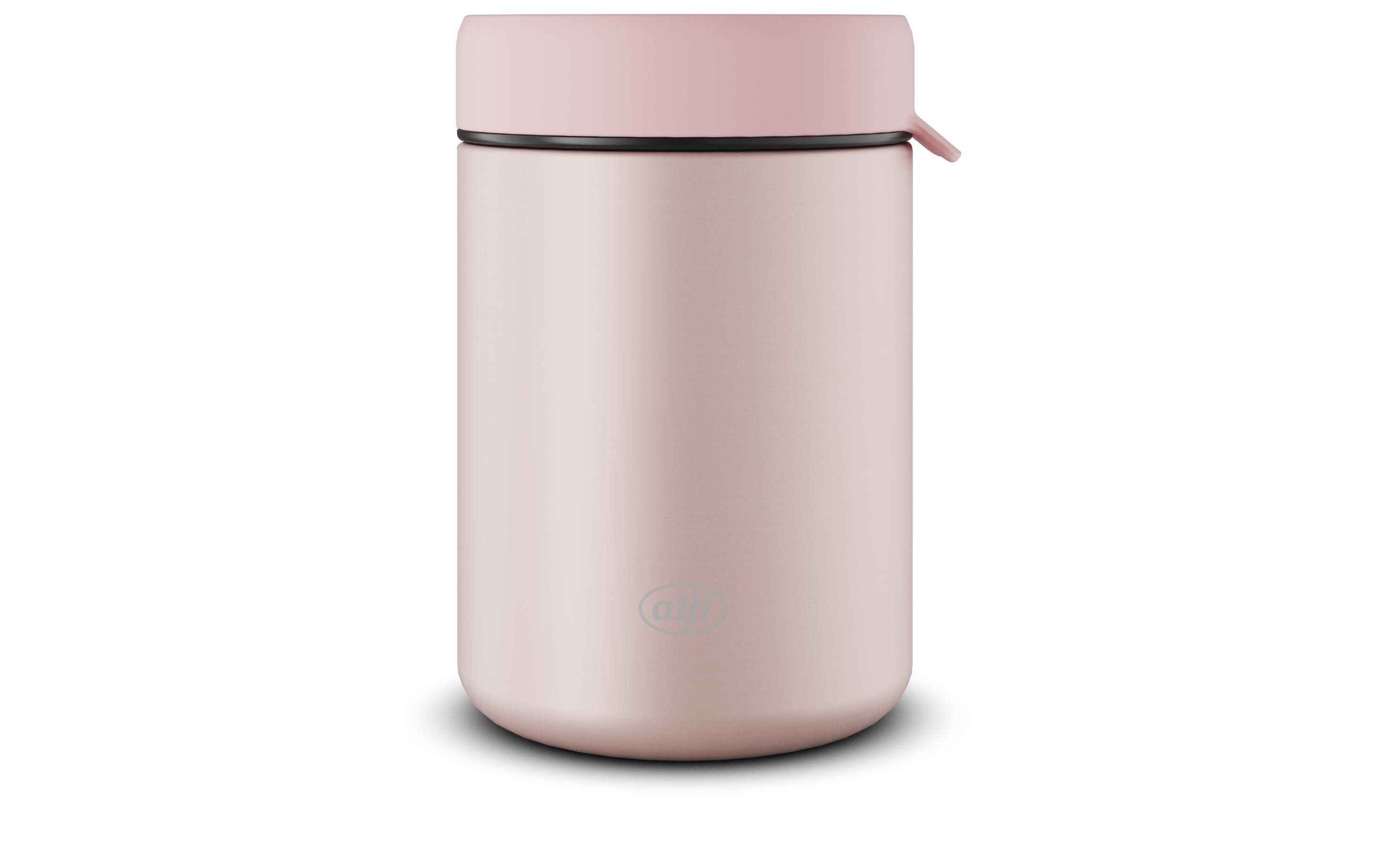 Thermo-Foodbehälter 0.35 l, HellrosaOutdoor-Behälter aus Edelstahl mit Göffel