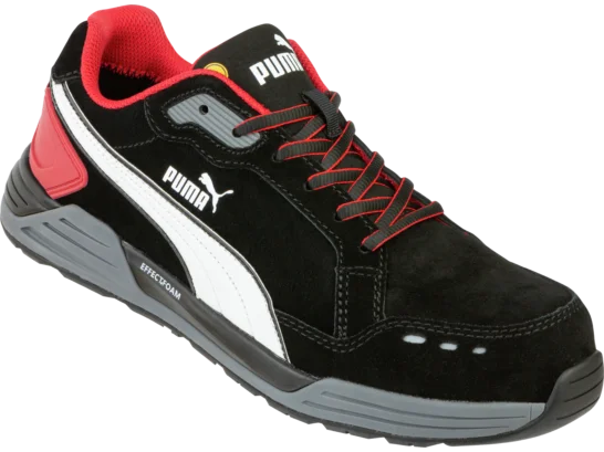 Baskets de sécurité S3 ESD HRO SRC Puma Airtwist noires et rouges