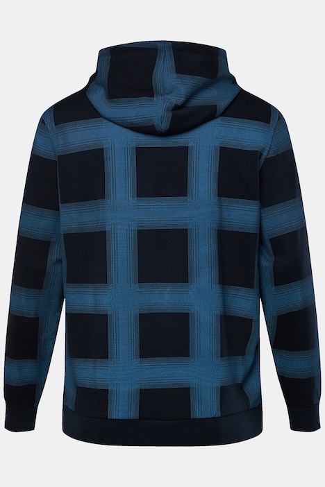 Men+ Hoodie, Alloverprint, Kapuze, bis 8 XL