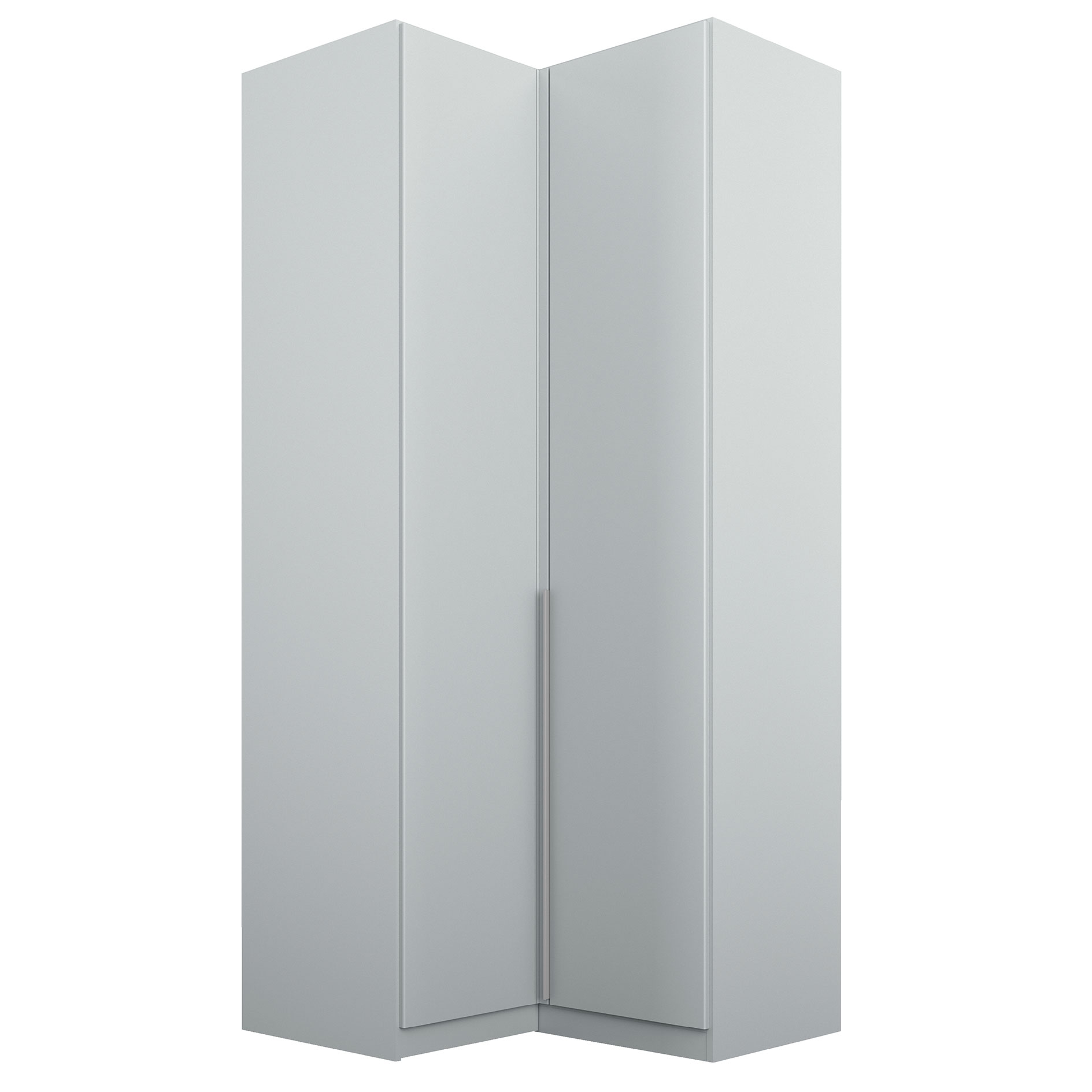 Drehtüren-Eckschrank - seidengrau - 2-türig - 100x229 cm
