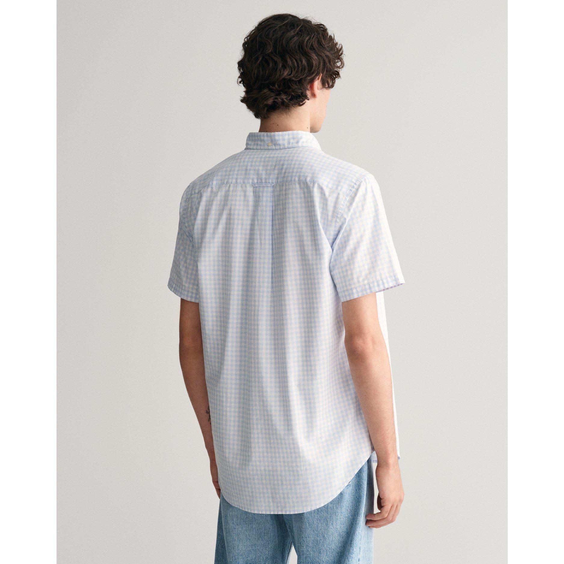Gant Regular Fit Classic Gingham Poplin Short Sleeve Shirt