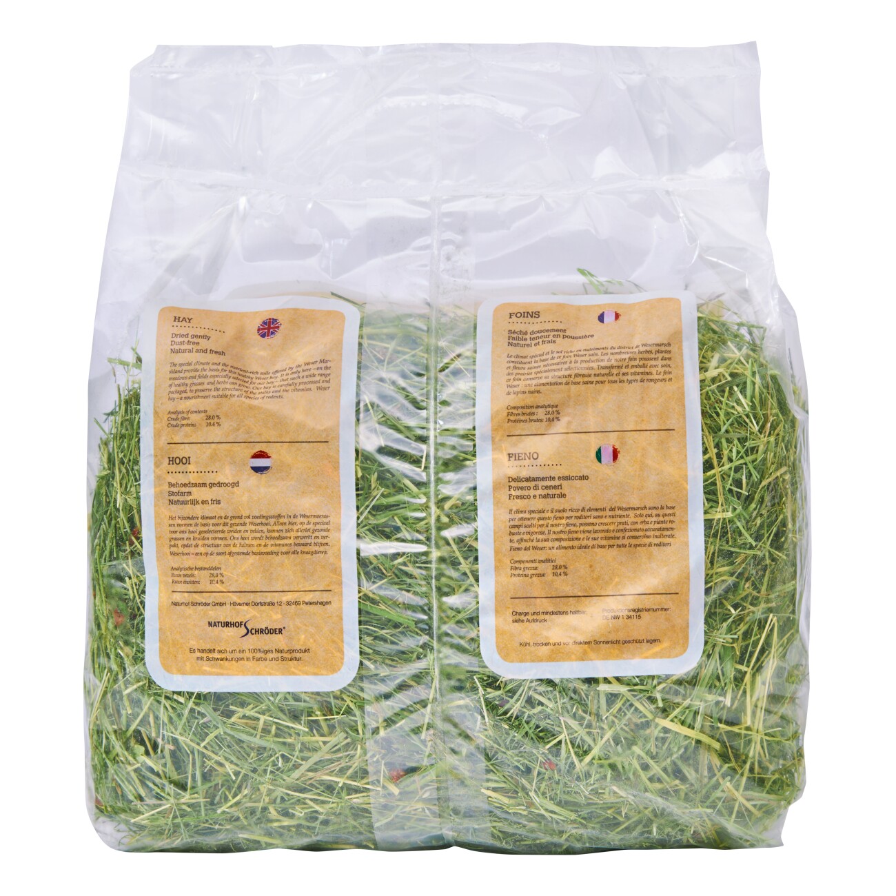 Naturhof Schröder Weserheu mit Gartengemüse, locker gestopft 500 g