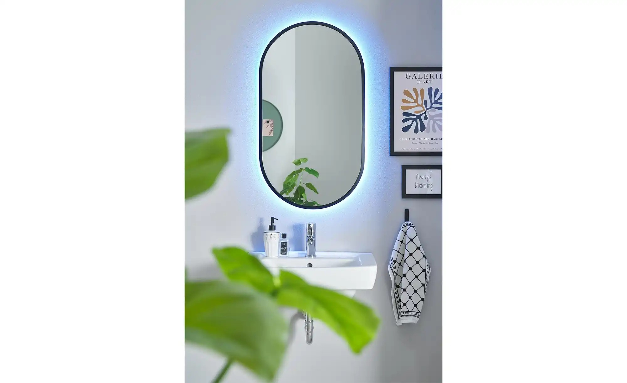 Spiegel mit LED oval Obersee