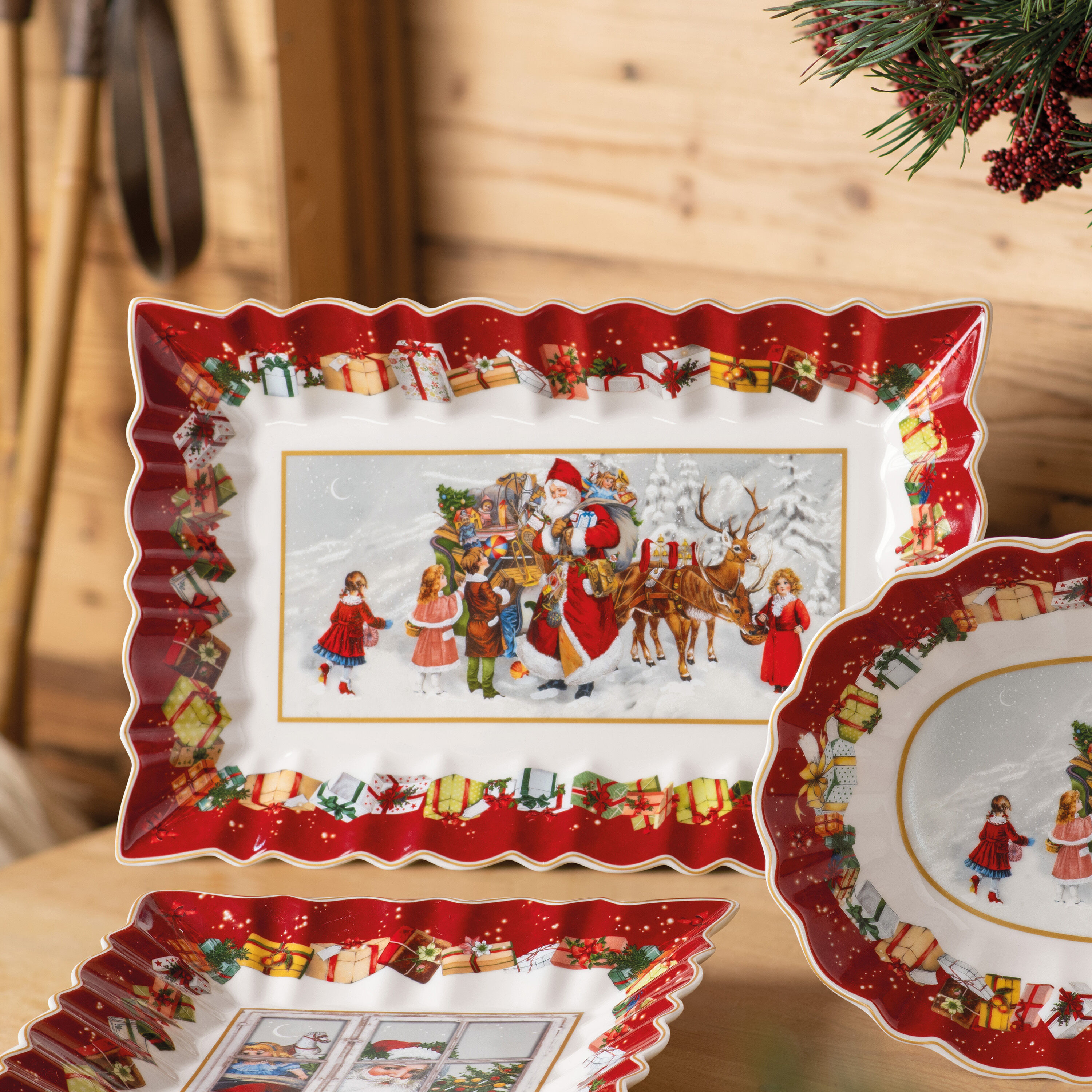 Toy's Fantasy Cake plate Multi-colored, 14.1'' x 9.1'', Premium Porcelain