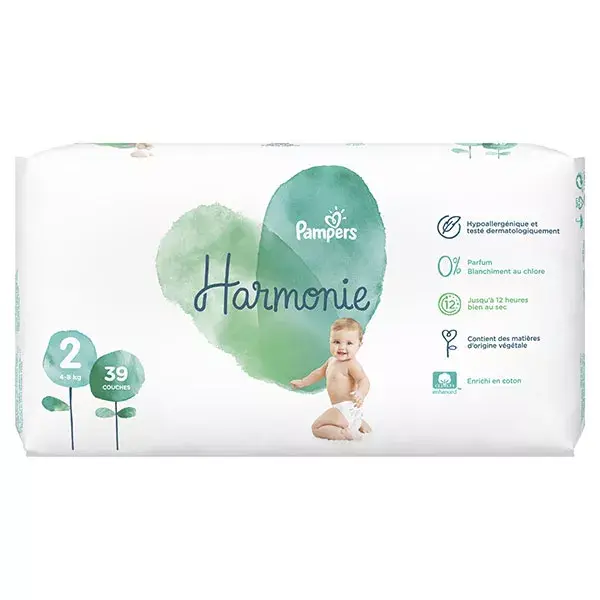 Pampers Harmony T2 4-8kg 39 fraldas