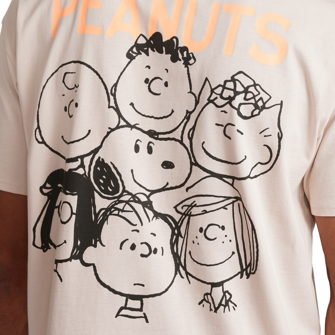 Jonas Nielsen Peanuts T-Shirt mit Stickerei beige