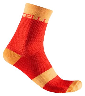 Chaussettes Femme Castelli Velocissima 12 Rouge/Orange