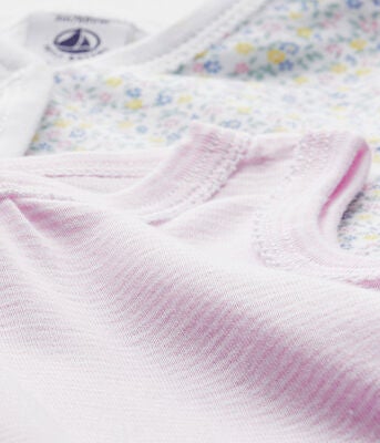 Petit Bateau Jumpsuit 2-pack, Grå/Rosa