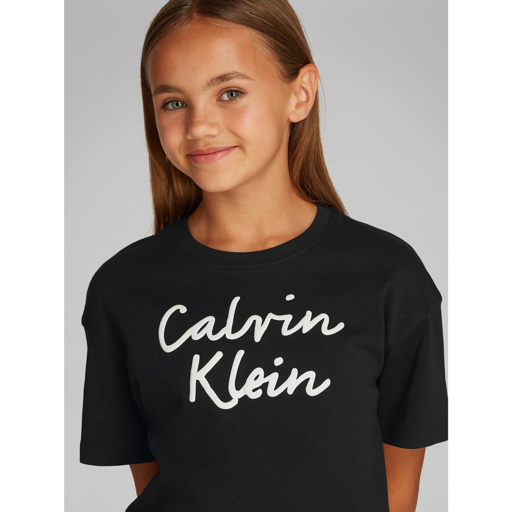 Køb Calvin Klein Ck Black Script Logo Boxy Ss T-Skjorte