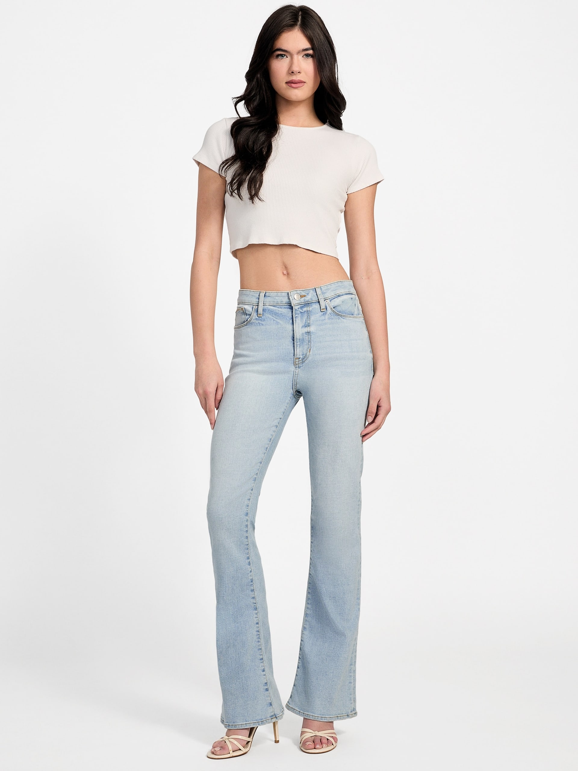 Calça jeans skinny flare sexy