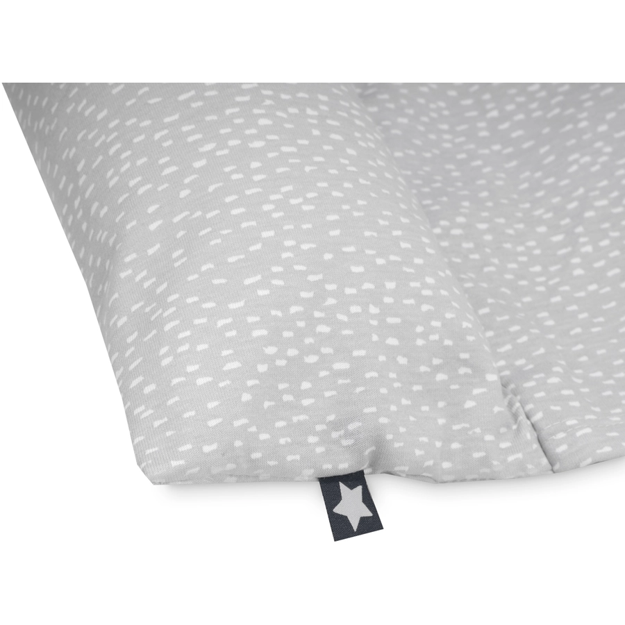 JULIUS ZÖLLNER Jersey Bezug Loop Comfy für Wickelauflagen Softy Tiny Squares Grey 85 x 75 cm