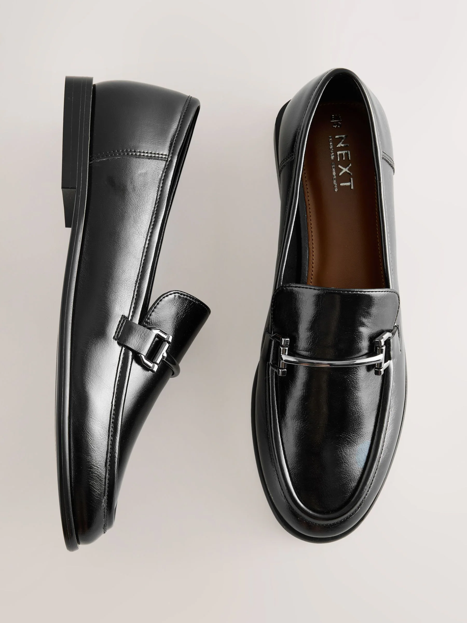 Zwart - Trim Round Toe Loafers