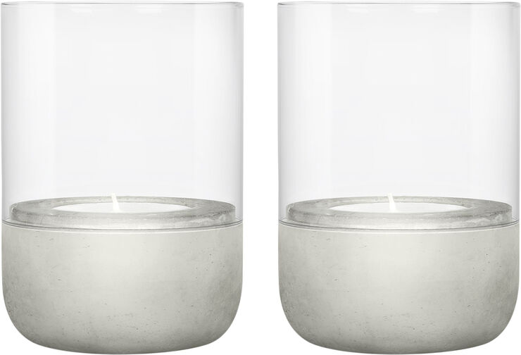 Blomus Set of 2 Tealight Holder -CALMA- XS Light gray