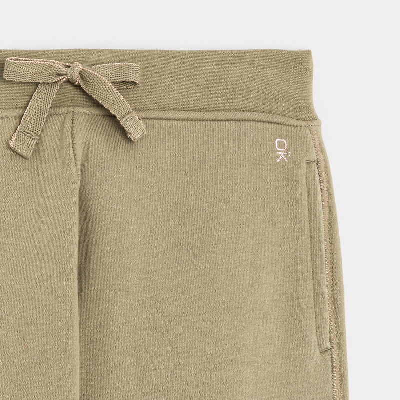 Jogging en molleton vert fille