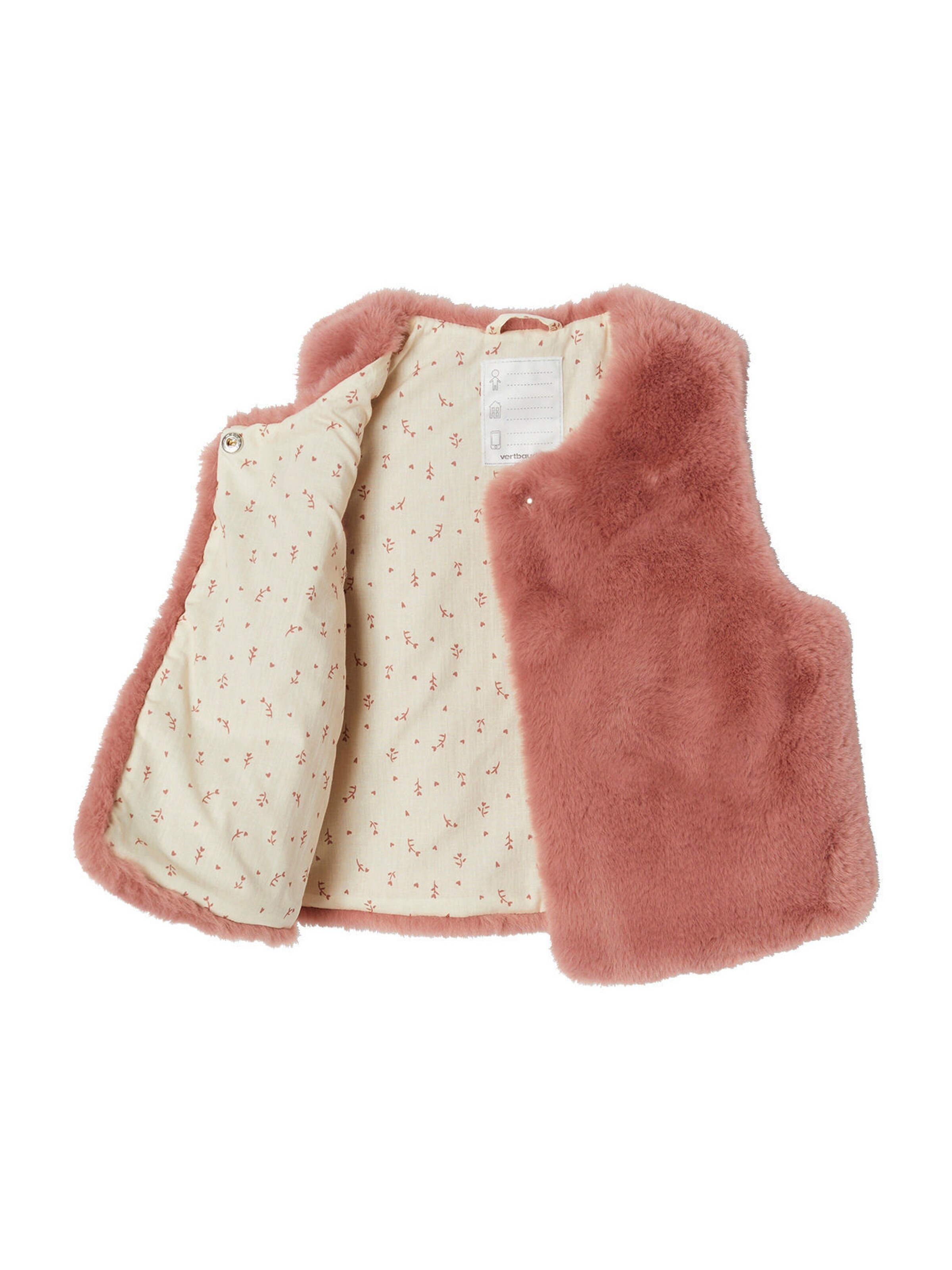 Vertbaudet Mädchen Webpelzweste blush