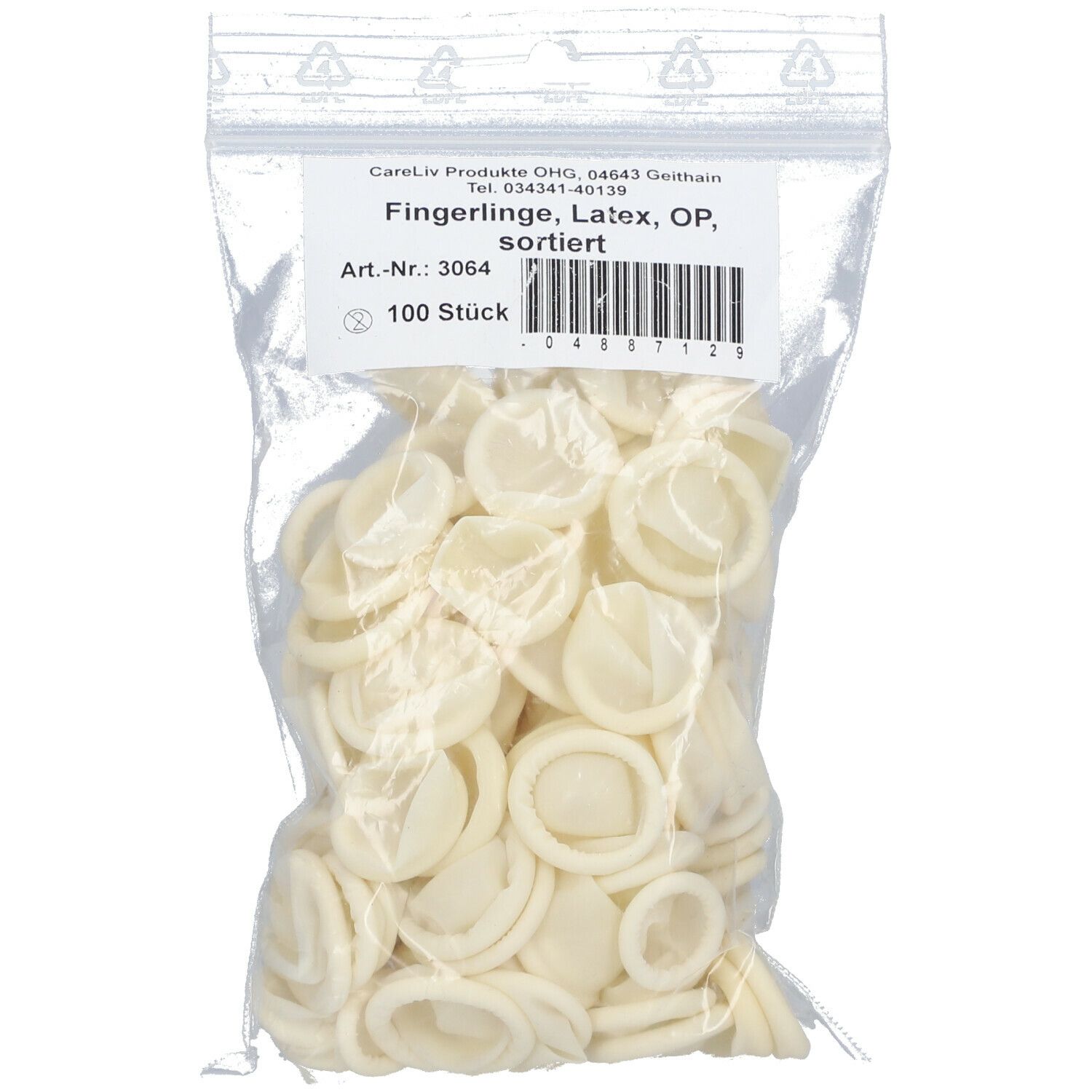 OP-Fingerling aus Latex Gr. 2-5 sortiert