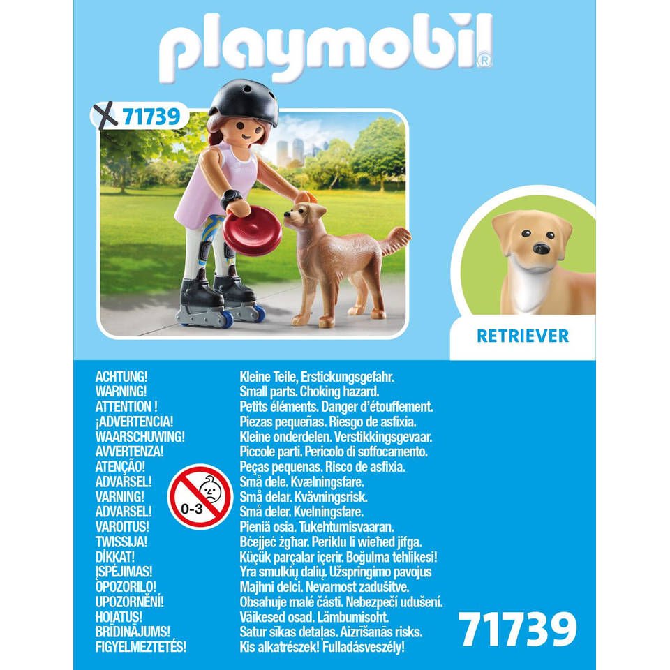 PLAYMOBIL My Life schaatser met retriever 71739