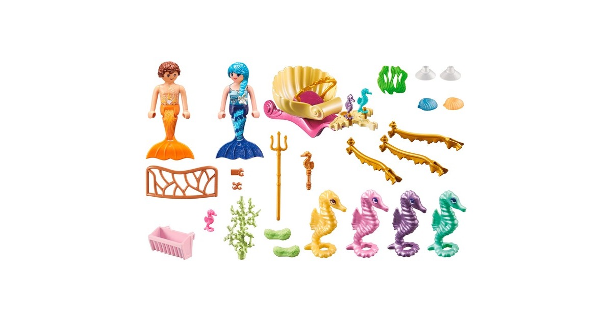 PLAYMOBILPrincess Magic - Zeemeermin zeepaard koets Constructiespeelgoed  (71500)