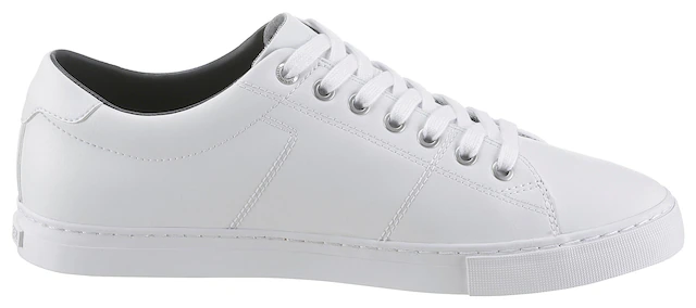Tommy Hilfiger Sneaker »ESSENTIAL LEATHER SNEAKER«  , Freizeitschuh, Halbschuh, Schnürschuh mit Flaggenstickerei