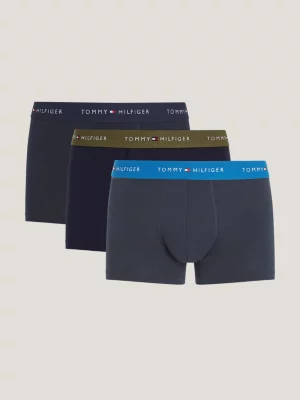 Conjunto com 3 Cuecas Boxer com Cós Elástico e Logo Essencial