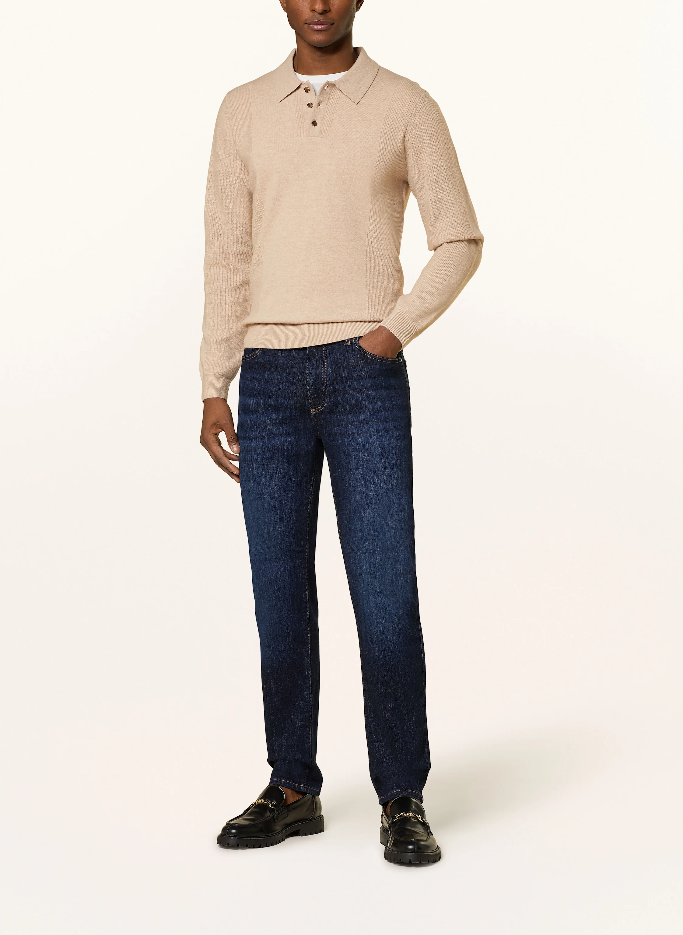 REISS Strick-Poloshirt KINGSLEY