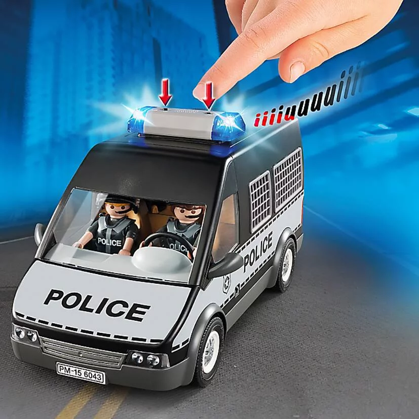FOURGON DE POLICE AVEC SIRENE ET GYROPHARE - 6043