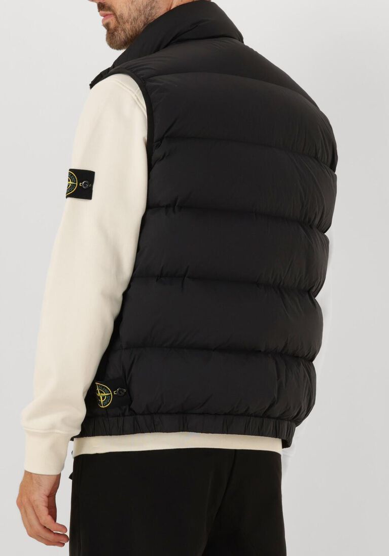 zwarte stone island bodywarmer vest