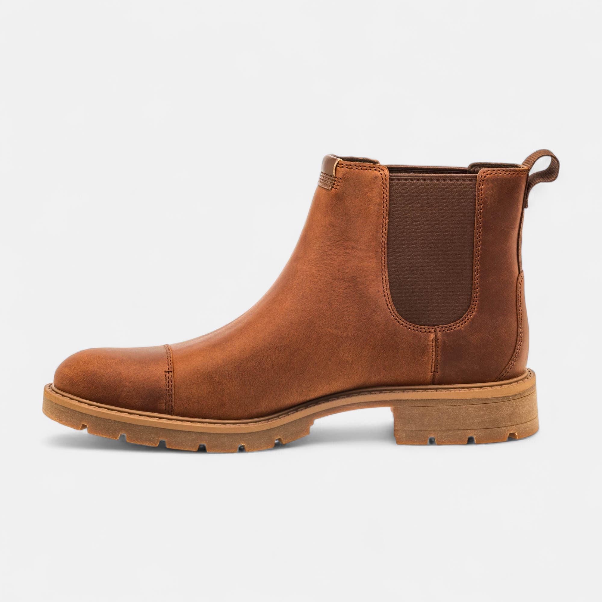 Boots chelsea Homme en cuir marron