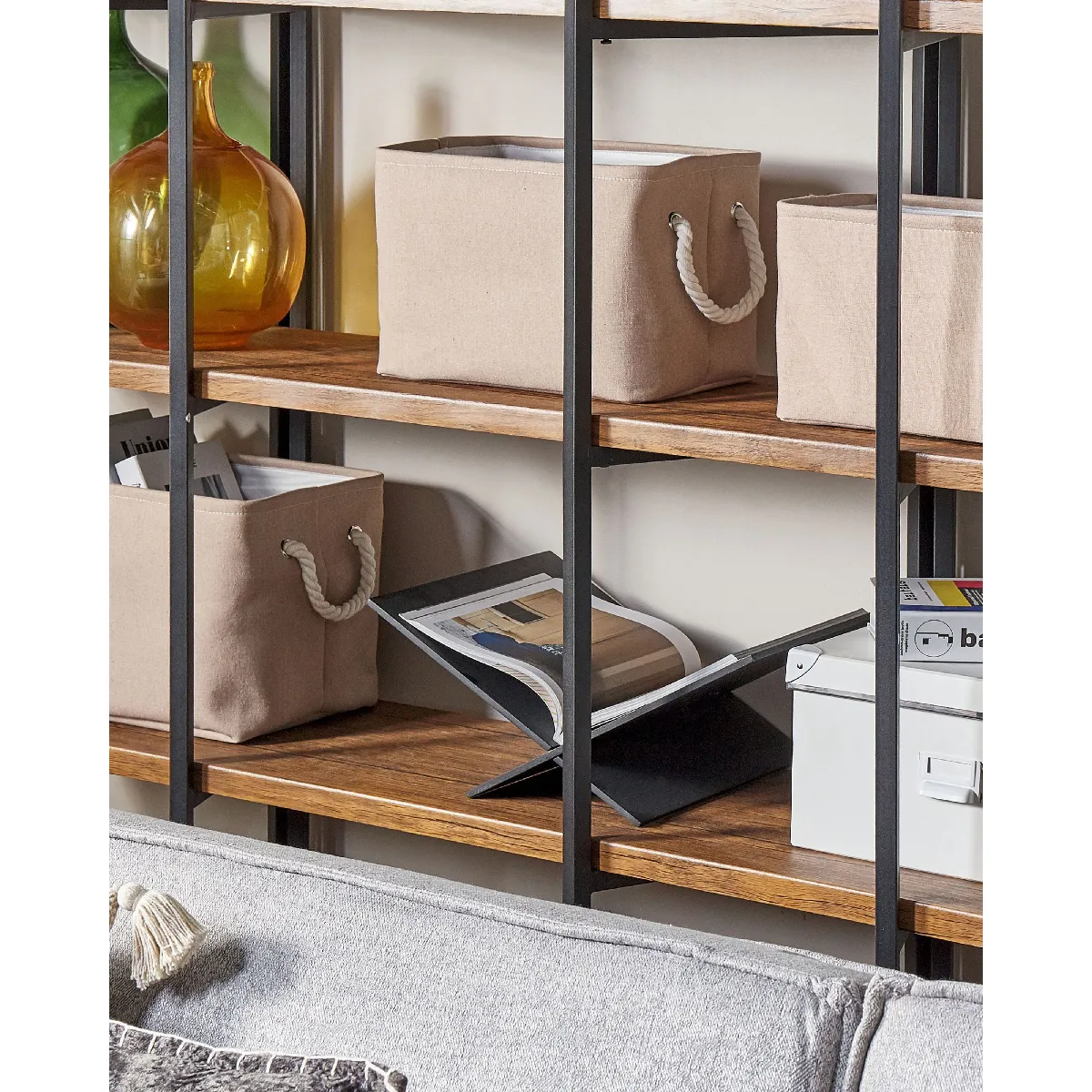Beliani Paniers DARQAB en polyester beige