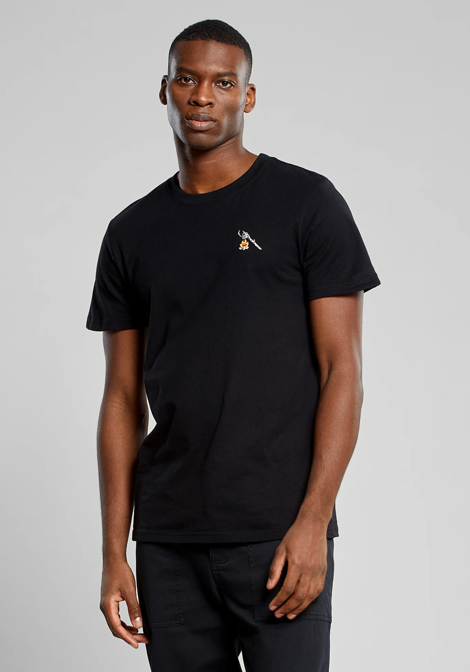Dedicated T-Shirt Stockholm Hot Coffee Emb Black