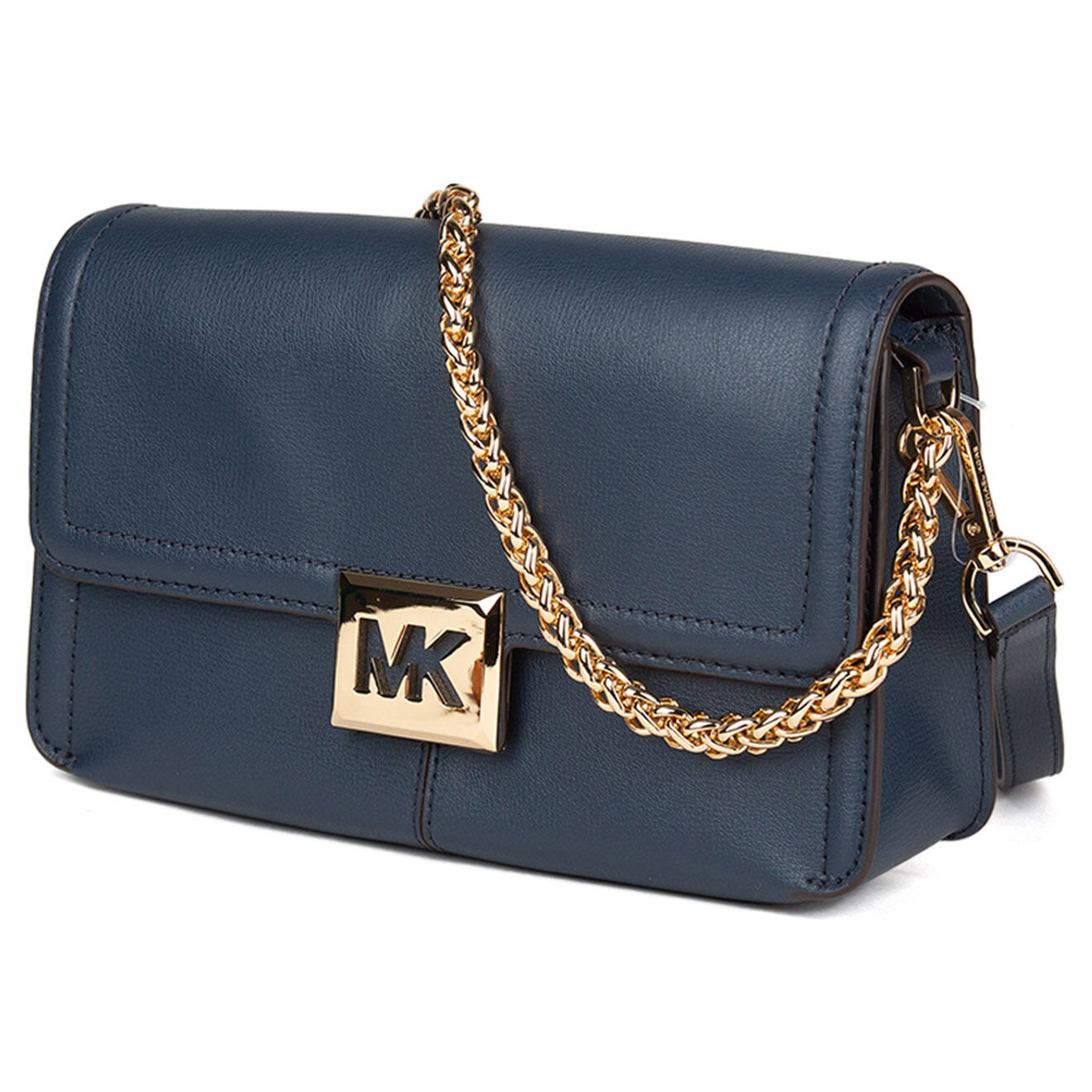 Michael Kors Sac bandoulière en Cuir Sonia East West bleu marine - 25x16x5 cm