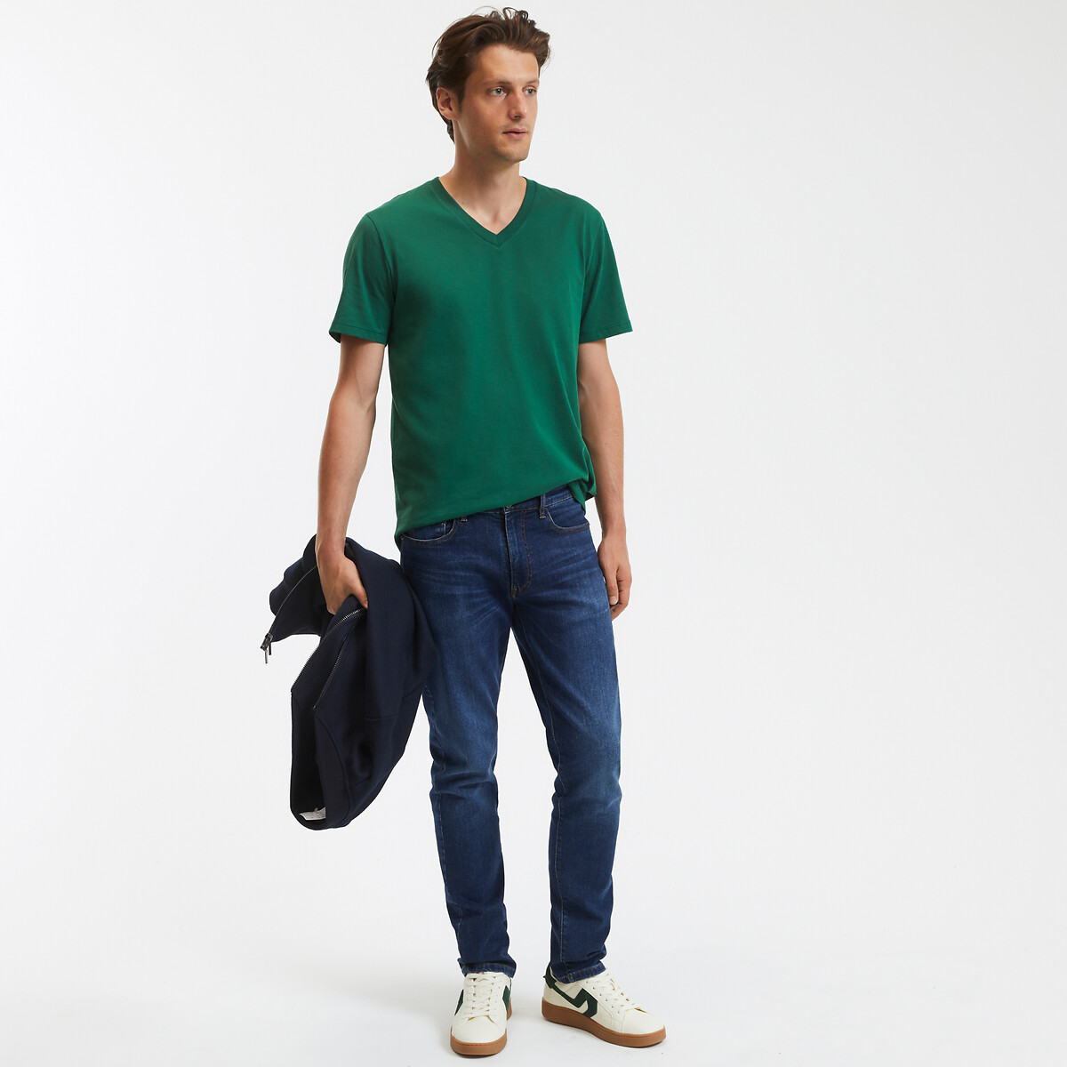 COLEÇÃO LA REDOUTE<br>Camiseta de manga curta com decote em V