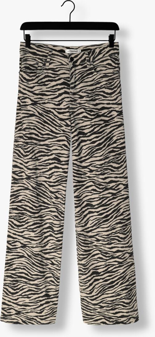 zwarte co'couture wide jeans zion zebra wide pant