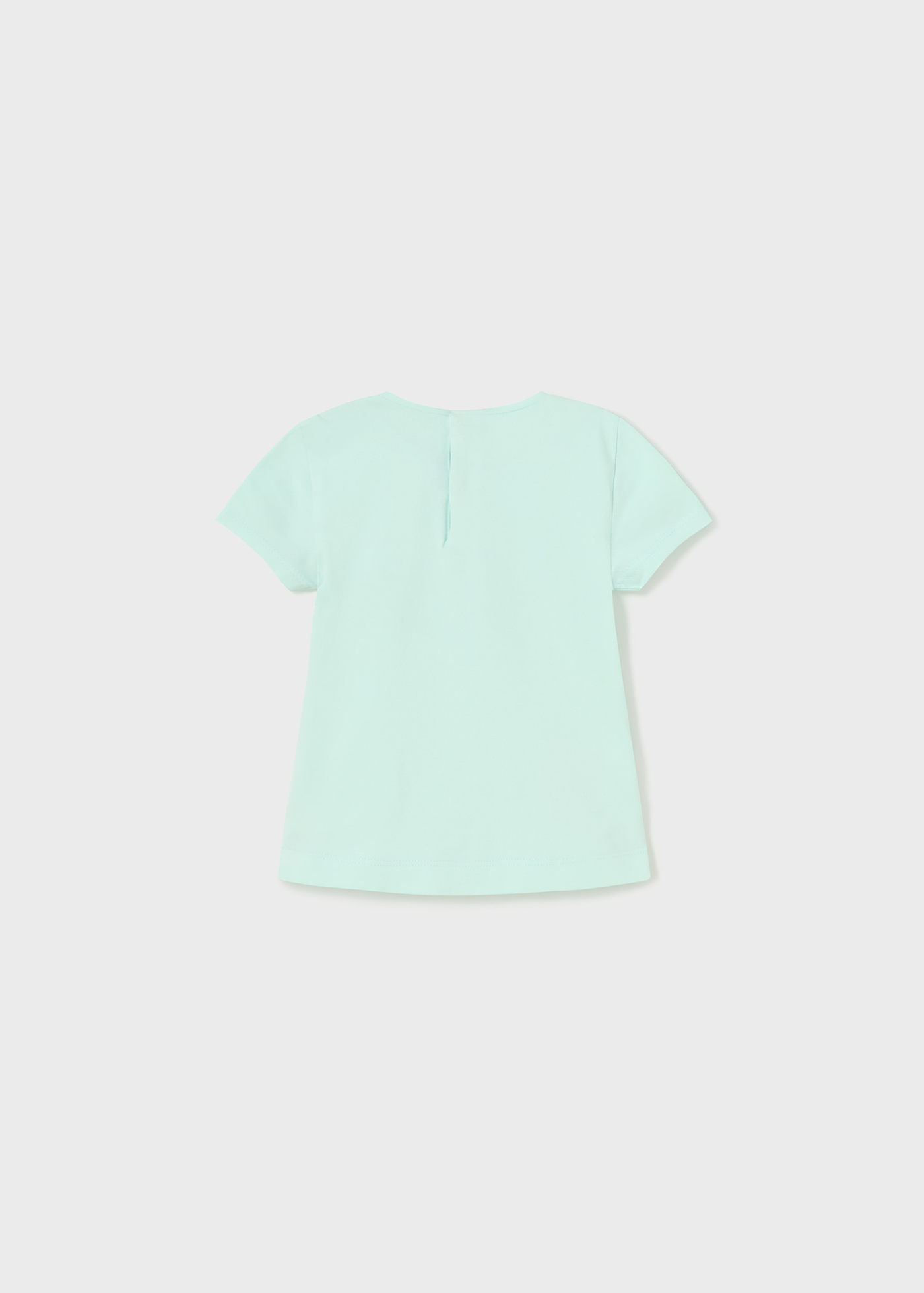 Camiseta de manga curta em algodão sustentável para bebês