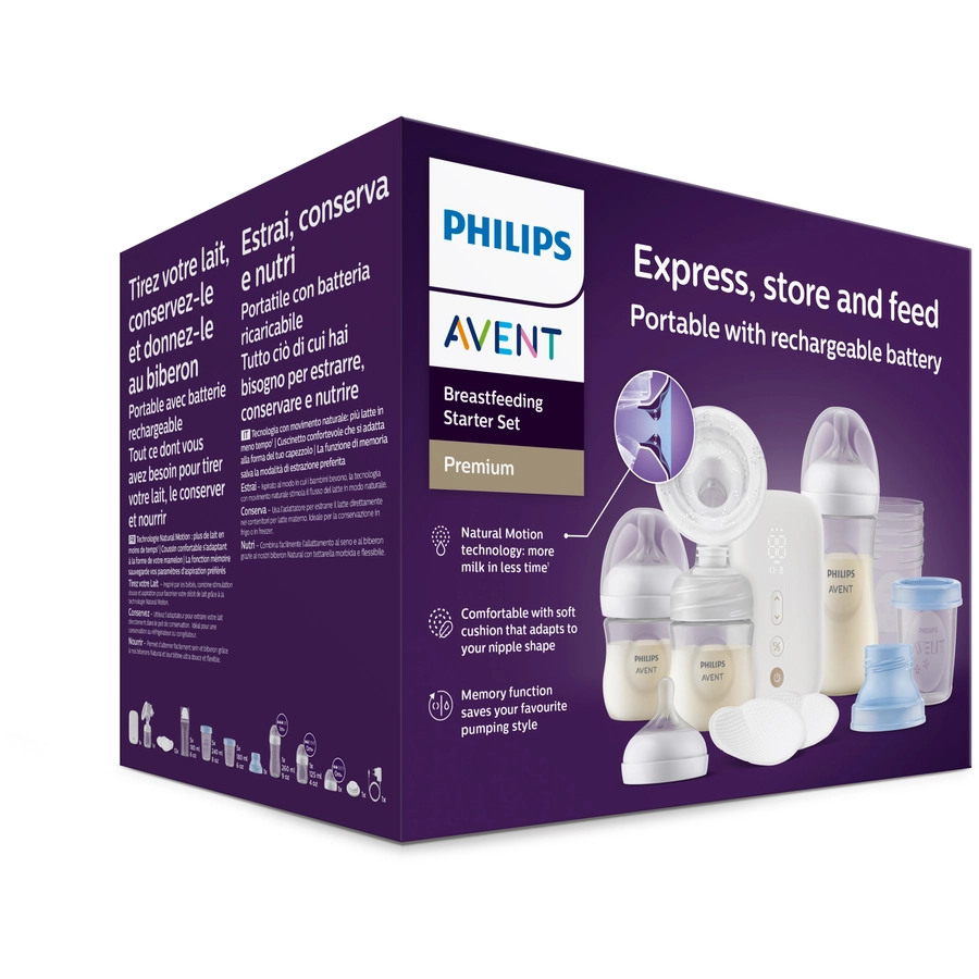 Philips Avent Stillset mit elektrischer Einzelmilchpumpe SCD33031 Premium
