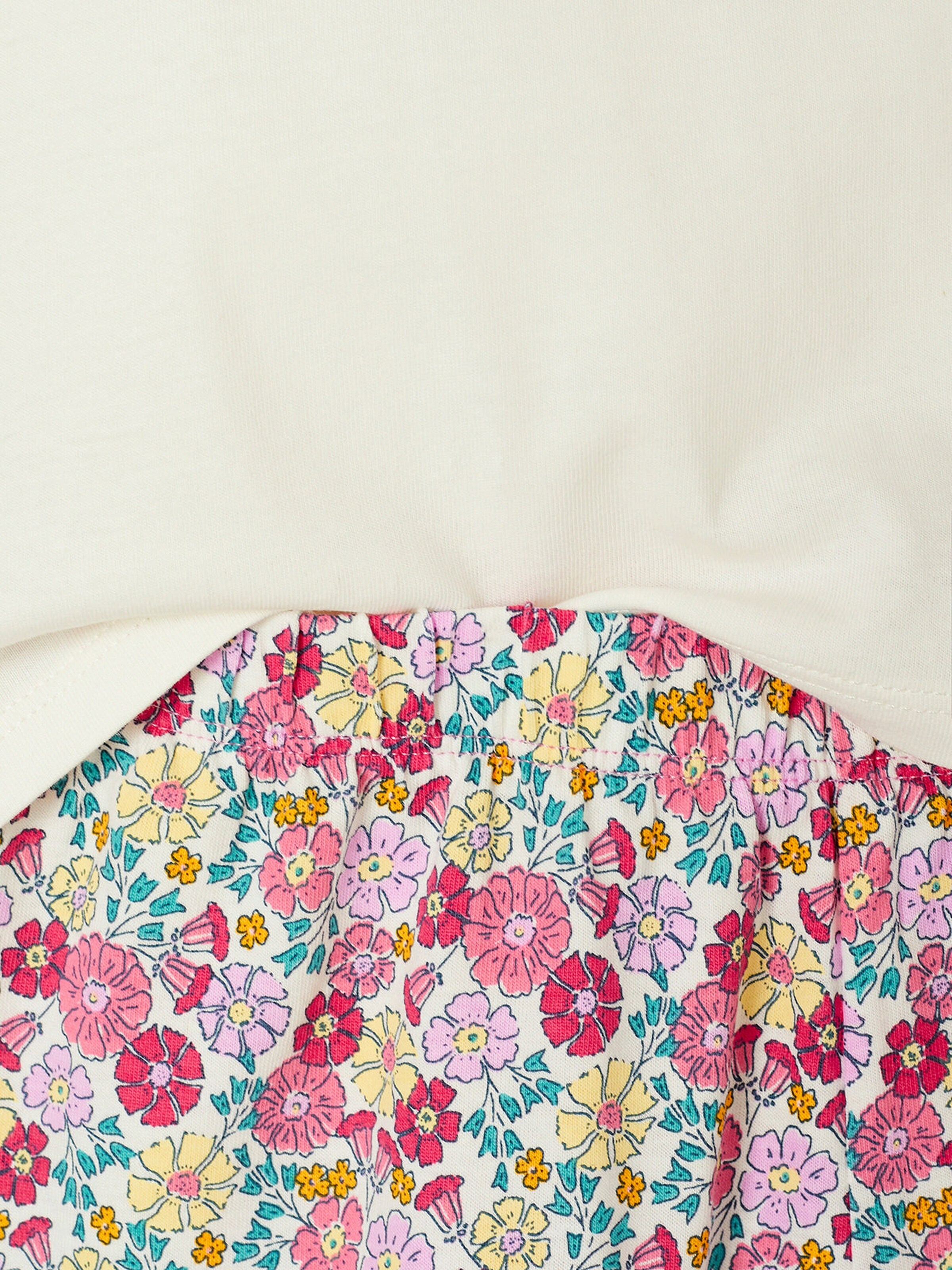 Vertbaudet 2er-Pack Mädchen Schlafanzüge FLOWER POWER mit Recycling-Baumwolle fuchsia