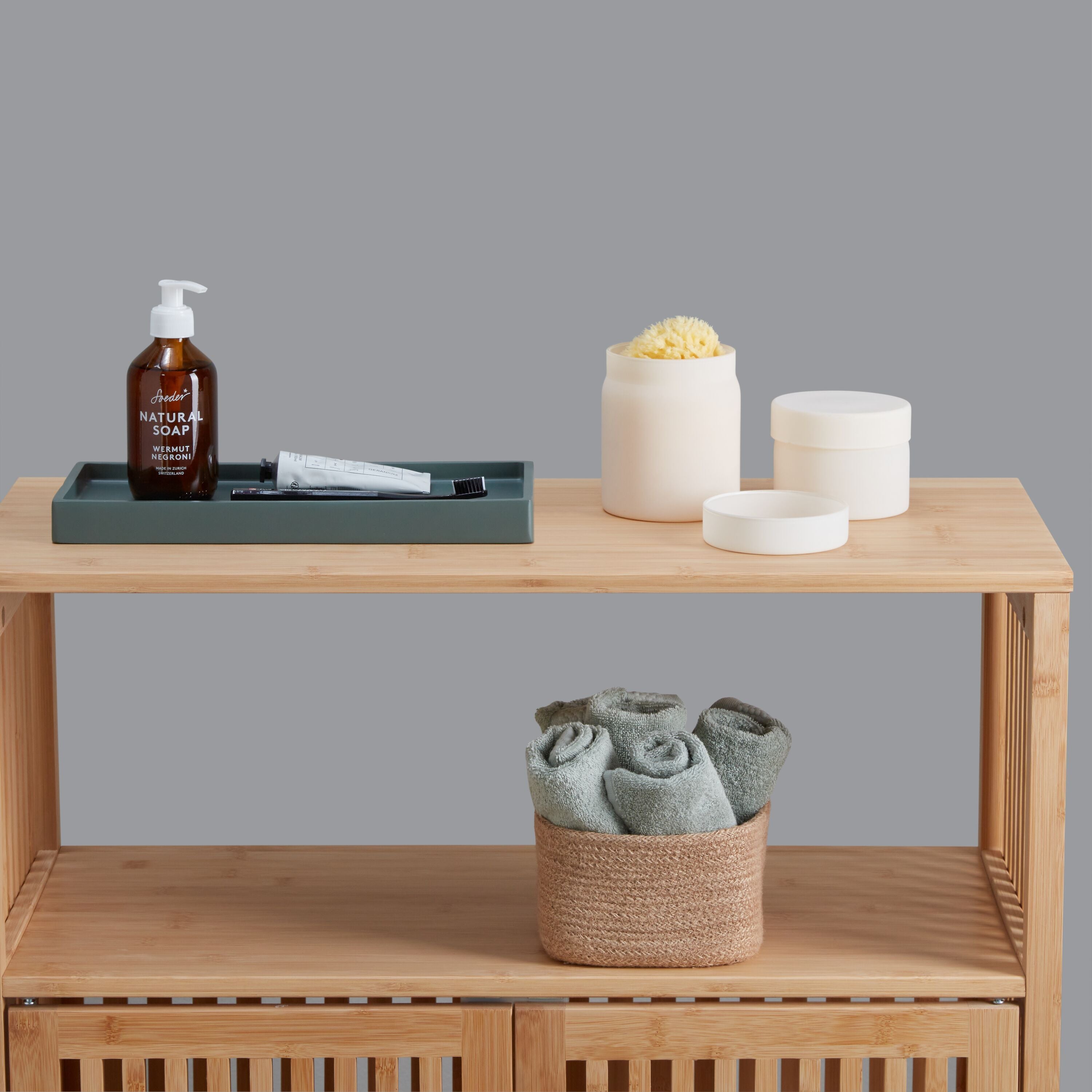 TED Regal - Bambus / B: 75.0 cm x T: 33.0 cm x H: 102.5 cm