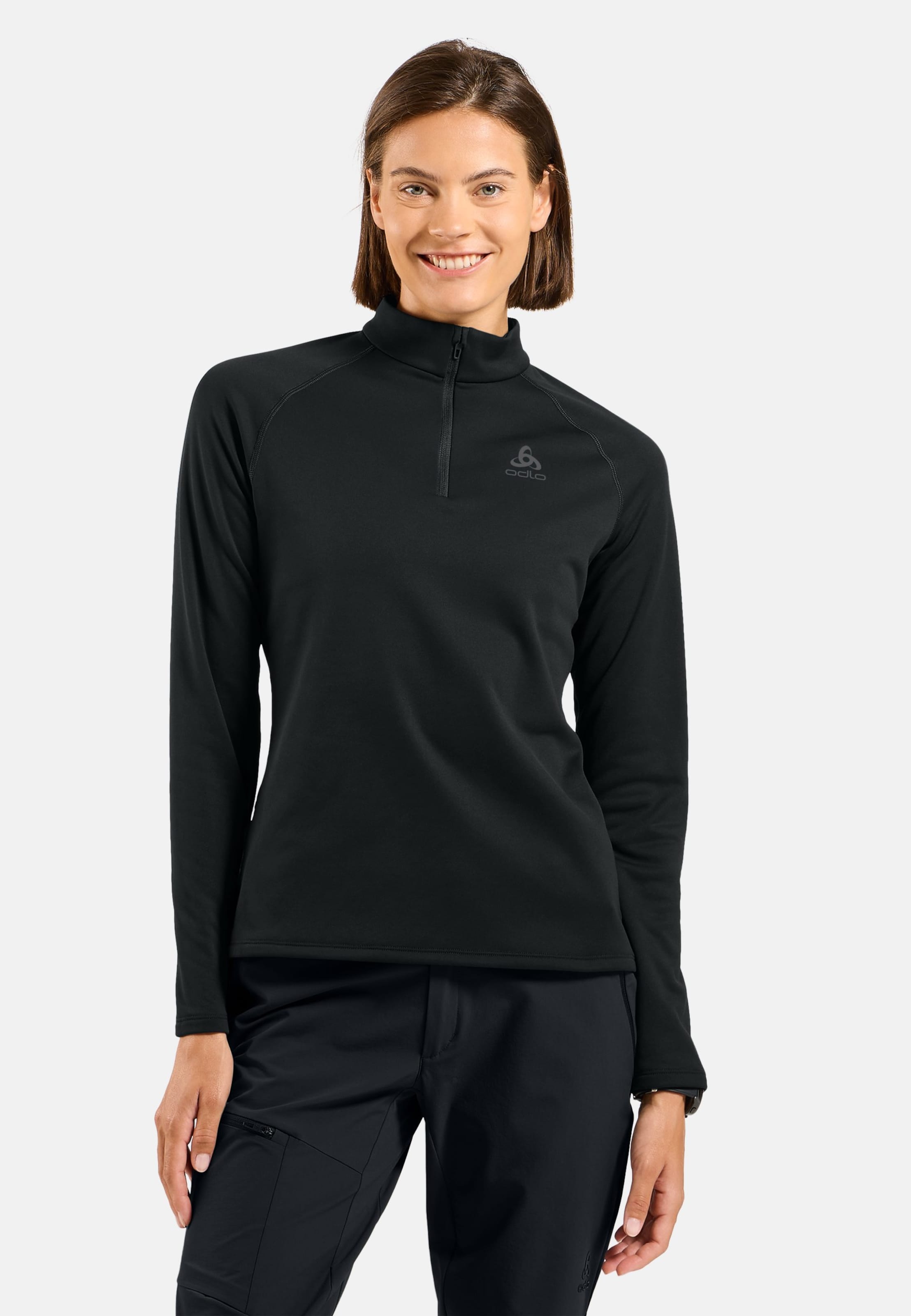 Besso Mid Layer mit Halbreissverschluss in black - black