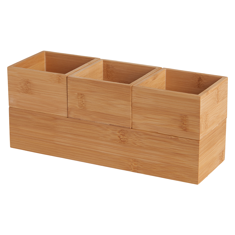 Bakjes Lars bamboe - set van 4 Lars houten bakjes bamboe - set van 4