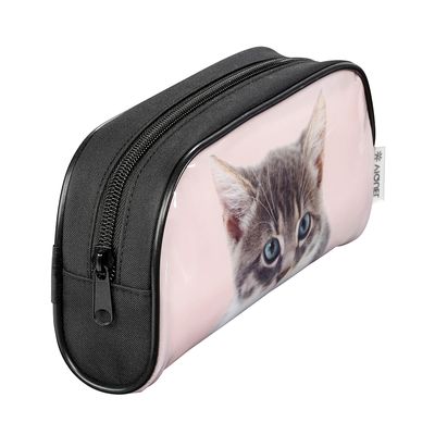 Trousse rectangulaire Zoo Face - 1 compartiment - 2 modèles disponibles - Viquel