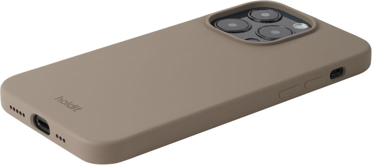 HoldIt Silicone Case iPhone 15 Pro Mocha Brown Mørkebrun