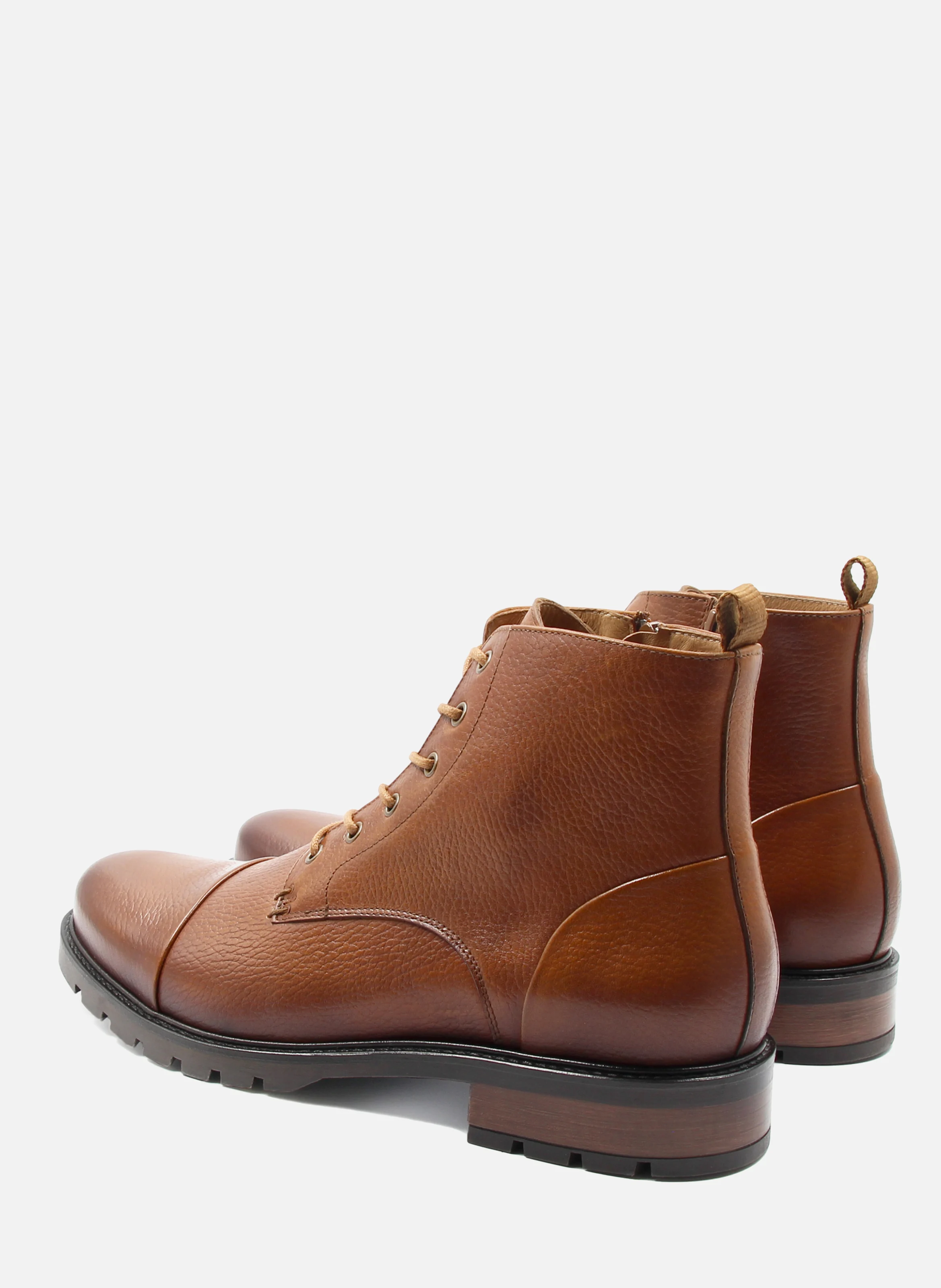 Ranger boots cuir grainé | Marron