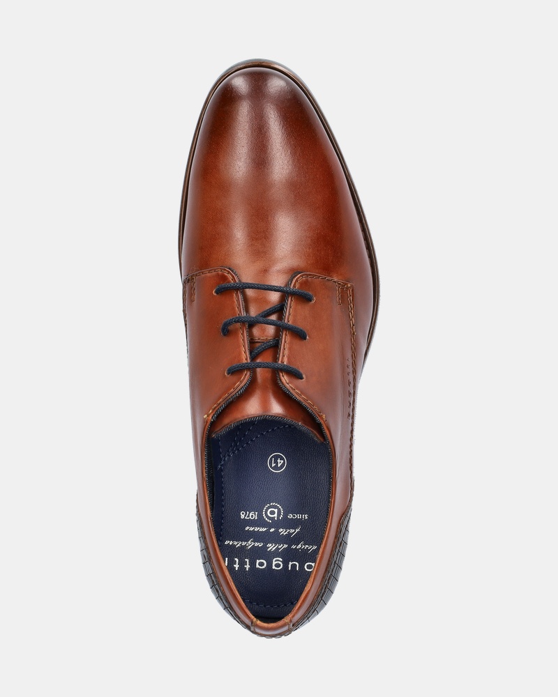 Bugatti Lage nette schoenen  - cognac