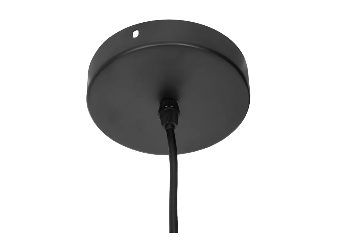 Luminaire Suspension en métal filaire Noir D 19 cm