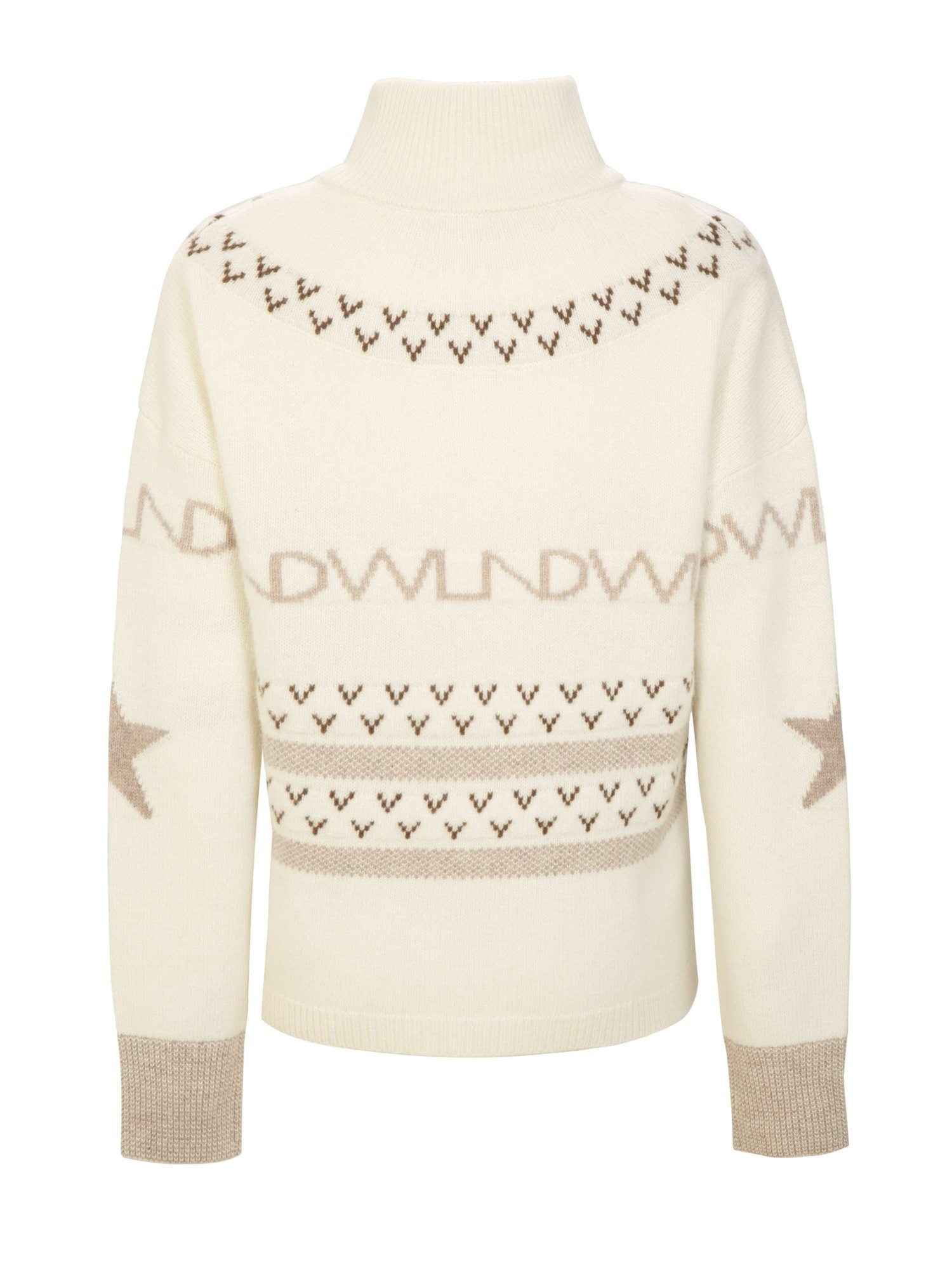 Veslepiggen Jacquard Strikkegenser Dame Beige